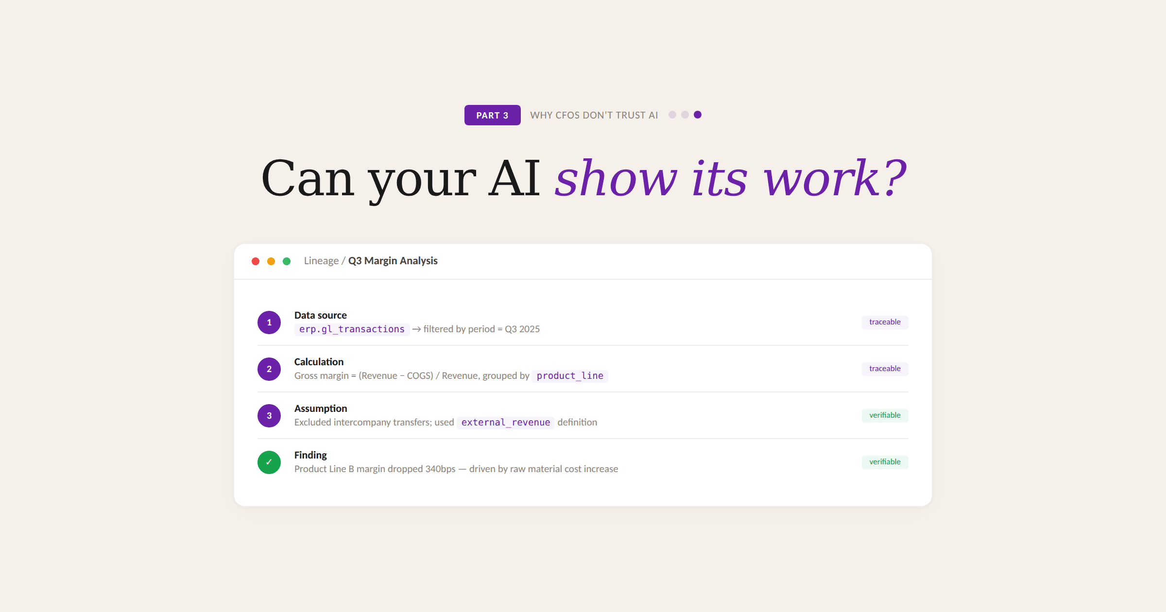 Why CFOs Don't Trust AI (And Why They Should): Verifiability